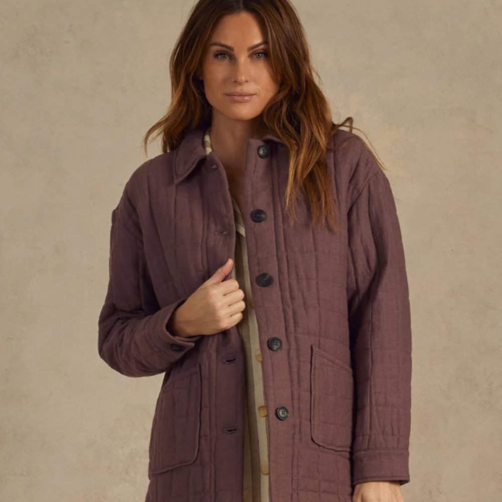 Rylee + Cru Quilted Chore Jacket | Plum